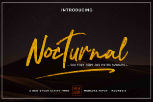 Nocturnal Script: Elevate Your Design with Elegant Brush Strokes